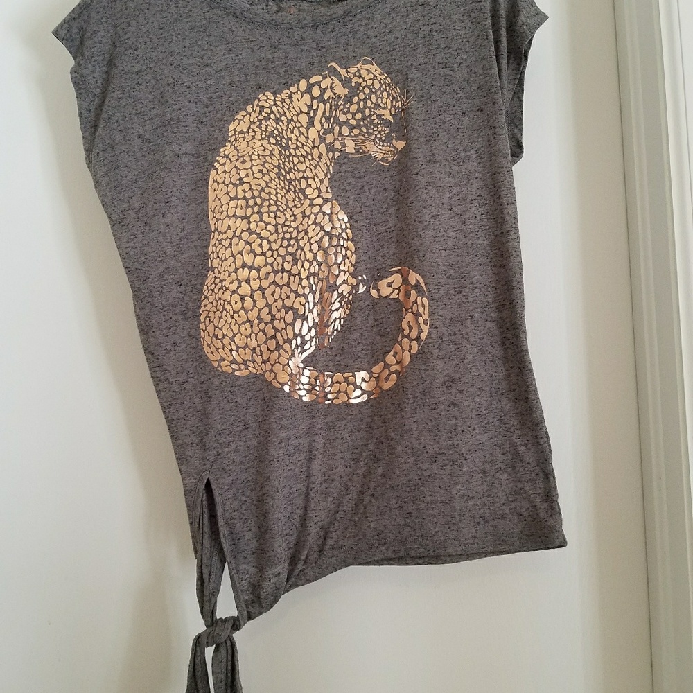 Juicy Couture Shiny Gold Leopard tee!
